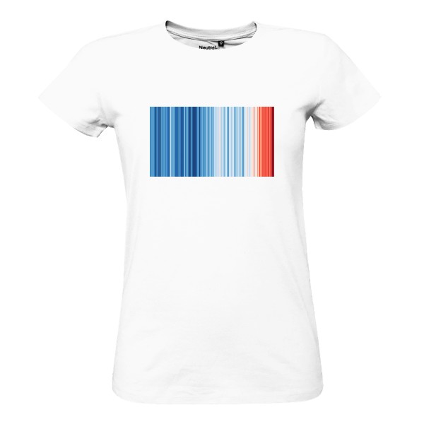 100% BIO tričko "Warming stripes" - dámské