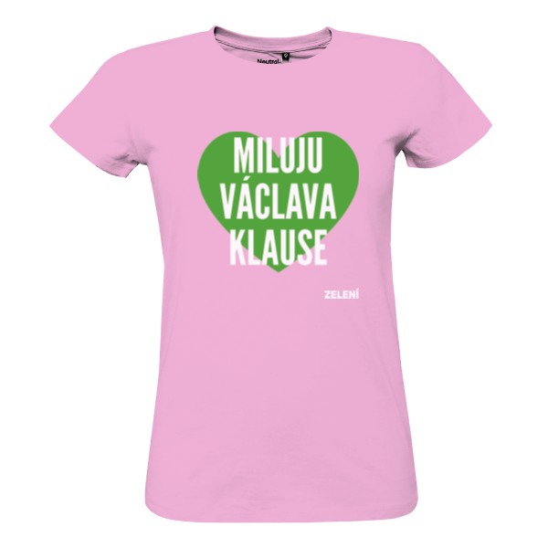100% bio tričko Klaus – růžová, dámské