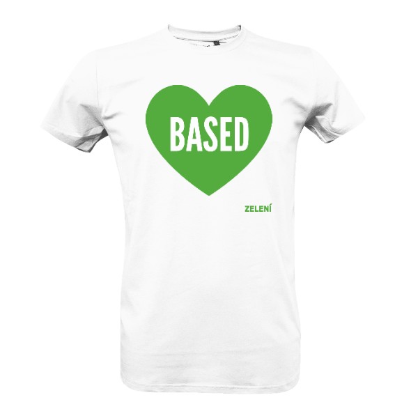 100% bio tričko Based – bílá, pánské