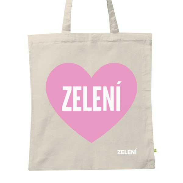 ZELENÍ – bio taška růžová